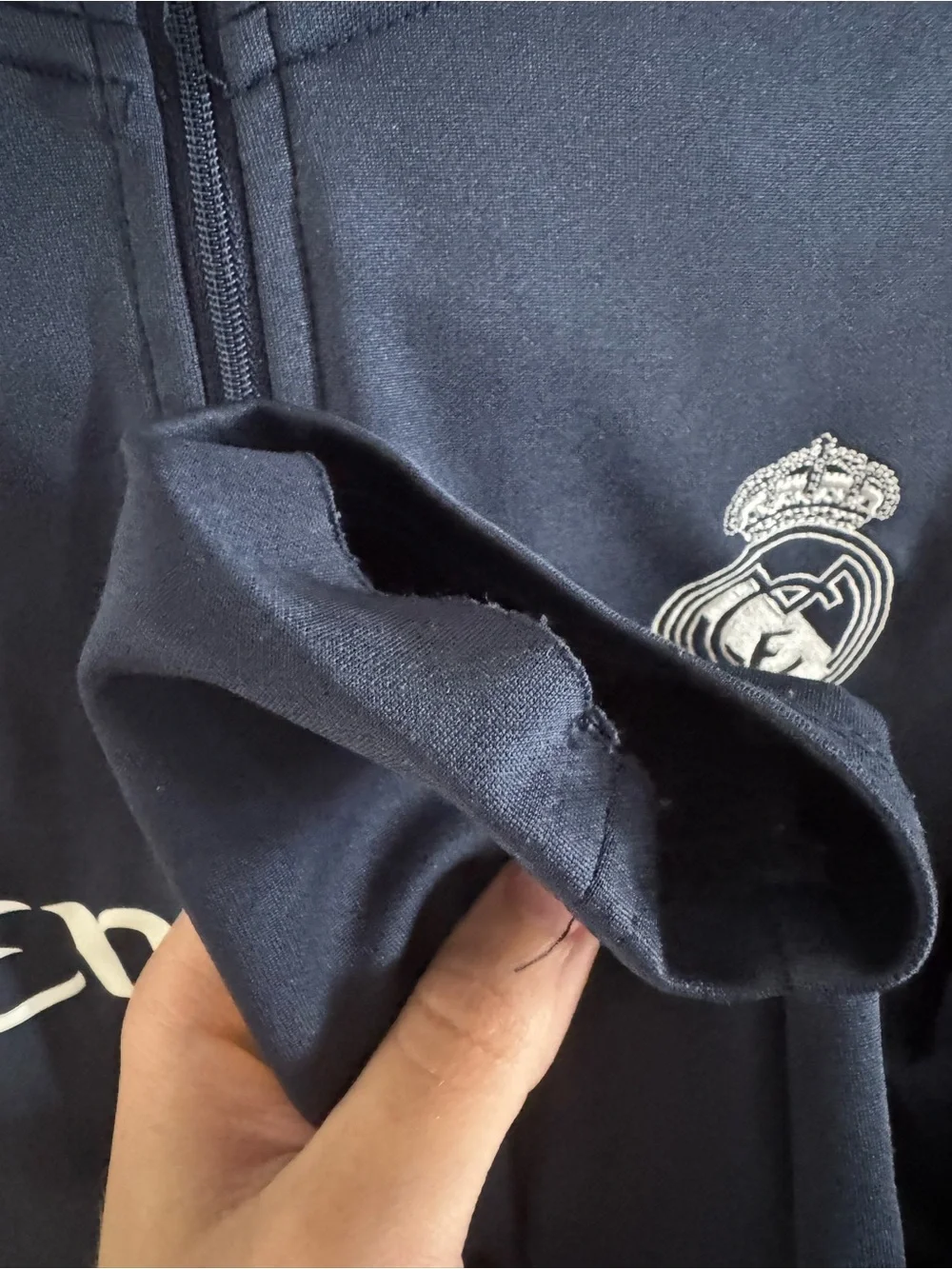 Adidas Real Madrid Emirates Quarter Zip Long Sleeve Men’s Training Top Size XL